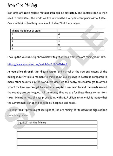 zKIDS ON THE ROAD - SA ACTIVITY SHEETS - eSheets for immediate download