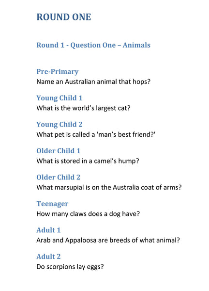 QUIZ BOOK-downloadable eBook